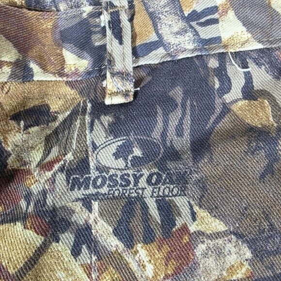 Mossy Oak Forest Floor Camo Hunting Cargo Pants Large Adj Waist Tie Ankle USA - Picture 3 of 11